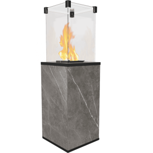 Terrassenheizer Patio Mini Quarzsinter Natur Piet Grey manuelle Steuerung
