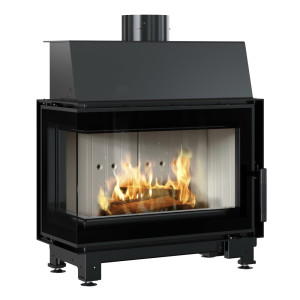 Kamineinsatz aus Stahl KRATKI SIMPLE links 6 kW Ø