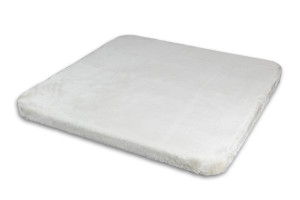 Kratzbaum Plüsch-Bodenplatte (eckig), Plüschbodenplatte mit MDF-Kern, bezogen mit Edelplüsch (100% Polyester), mit und ohne Gummifüße
