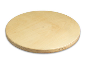 Kratzbaum Holz-Bodenplatte (rund), Bodenplatte aus 30 mm Multiplex, wahlweise Birke oder Buche, mit und ohne Gummifüße