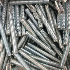 Gewindebolzen, Gewindebolzen mit durchgehendem Gewinde, Gewindedurchmesser: 8 mm (M8), 10 mm (M10) und 12 mm (M12), Bolzenlänge: 60-100 mm