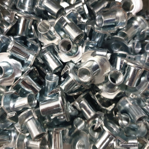 Einschlagmutter M8-M12, Einschlagmutter für Holzplatten, Gewindedurchmesser: 8 mm (M8), 10 mm (M10) und 12 mm (M12)