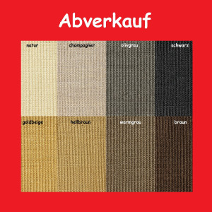ABVERKAUF Teppich für Kratzbäume, Maße wie angegeben (alles Maße sind ca. Maße), Farbe wie angegeben, nicht geölt, Zuschnittware  
