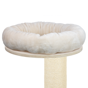 Woody-Liegeplatte 48 cm mit Klettbettchen für Kratzbäume, Liegeplatte mit Klettbettchen aus der Woody-Serie, aus stabilen Birken-Sperrholz (18 mm)