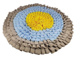 Katzenspielzeug Schnüffelmatte "Target", Fleece (100% Polyester), rutschfest, viele Versteckmöglichkeiten für das Futter, 54 cm Durchmesser
