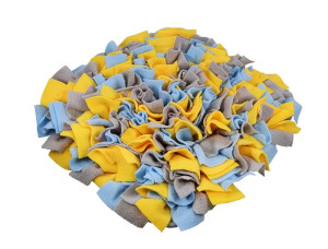 Katzenspielzeug Schnüffelmatte "Flower", Fleece (100% Polyester), rutschfest, viele Versteckmöglichkeiten für das Futter, 40x40 cm