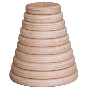 Holzscheibe 9-18 cm für Kratzbäume, Holzscheibe 18/20 mm stark, 9-18 cm Durchmesser, Birke oder Buche-Multiplex, auch optional lackiert oder geölt