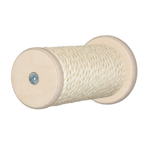 Premium-Vollholz-Kletterstufe, Größe (Länge Sisalstamm): 15, 20 oder 25 cm, Sisalfarben: Natur, Schwarz, Sandgrau oder Braun, "Made in Germany"!