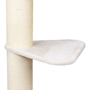 Jumbo Liegeplatte (dreieckig) für Kratzbäume, 58x55 cm, 2,5 cm dick, mit Premium-Edelplüsch bezogen (eine Seite), Plüschfarbe Creme oder Silbergrau