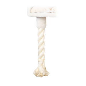 Jumbo Spielseil 48 cm, 75 cm Länge cm, 5 cm Dicke, 100 % Sisal, Plüschfarbe Creme oder Silbergrau