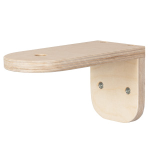 Woody-Wandhalter, L-Wandhalter (15 mm Multiplex), für Sisalstämme von 9 cm Stammdicke, aus Birke (Multiplex), inkl. Montagematerial