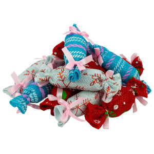 Katzenspielzeug Katzenminze-BonBon, Minz-BonBon, riecht nach Katzenminze, ca. 2,5x2,5x7 cm, unterschiedliche Farben