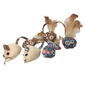 Katzenspielzeug Feder-Spielzeug, süßes Design, riecht nach Katzenminze, unterschiedliche Motive