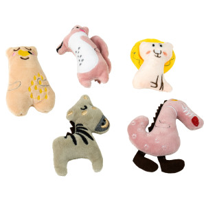 Katzenspielzeug Zebra und seine Freunde, süßes Design, riecht nach Katzenminze, unterschiedliche Motive