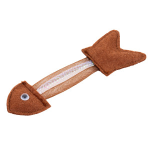 Katzenspielzeug Filz-Fisch, hochwertiges Design, Kopf und Schwanz aus Filz, mit flexiblen Mittelteil