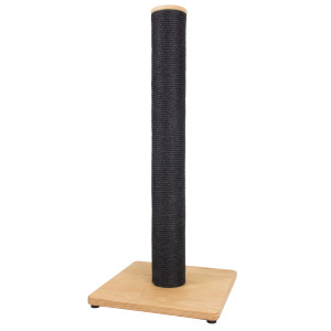 Kratzstange Single mit Holzbodenplatte - eckig für Kratzbäume, Länge Kratzstamm: 60 bis 119 cm, vier versch. Sisalstammsorten, Made in Germany!