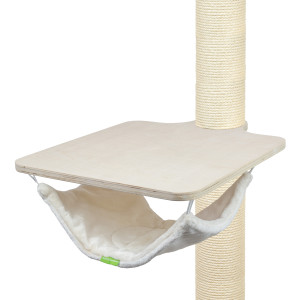 Katzen Woody-Ohrplatte 50x50 cm mit Fallschirm, Ohrplatte mit Fallschirm aus der Woody-Serie, aus stabilen Birken-Sperrholz (18 mm)