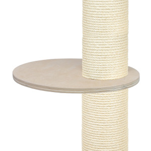 Woody-Trittstufe 48 cm für Kratzbäume, Trittstufe aus der Woody-Serie, aus stabilen Birken-Sperrholz (18 mm), Stammaufnahme bis 16 cm