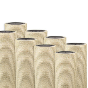 15 cm Deluxe-Sisalstamm mit 8 mm Sisalseil, 15 cm Durchmesser inkl. Sisalseil, Sisalseildicke: 8 mm, Sisalfarben: Natur, Stammlänge: 12-100 cm