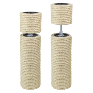 9 cm Deluxe-Deckenspanner für Kratzbäume, 9 cm Durchmesser, Spannbereich: 35-85 cm, Sisalseildicke: 8 mm, Anschlussgewinde: 8 mm (M8) und 10 mm (M10)