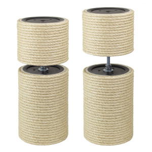 15 cm Deluxe-Deckenspanner für Kratzbäume, 15 cm Durchmesser, Spannbereich: 35-85 cm, Sisalseildicke: 8 mm, Anschlussgewinde: 8 mm (M8) und 10 mm (M10)