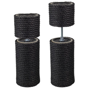 12 cm Premium-Deckenspanner (Schwarz) für Kratzbäume, ca. 12 cm Durchmesser*, Spannbereich: 35-85 cm, Sisalseildicke: 6-12 mm, Sisalfarbe: Schwarz