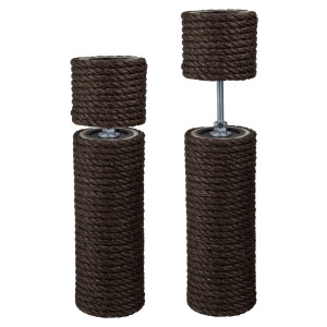 9 cm Premium-Deckenspanner (Braun), ca. 9 cm Durchmesser*, Spannbereich: 35-85 cm, Sisalseildicke: 6-12 mm, Sisalfarbe: Braun, Made in Germany!