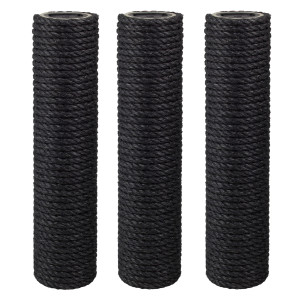 9 cm PREMIUM-Sisalstamm (schwarz), ca. 9 cm Durchmesser*, Sisalseildicke: 6-12 mm, Sisalfarbe: Schwarz, Stammlänge: 10-90 cm, Made in Germany!