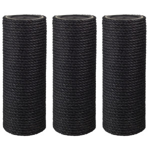 15 cm PREMIUM-Sisalstamm (Schwarz), ca. 15 cm Durchmesser*, Sisalseildicke: 6-12 mm, Sisalfarbe: Schwarz, Stammlänge: 12-119 cm, Made in Germany!