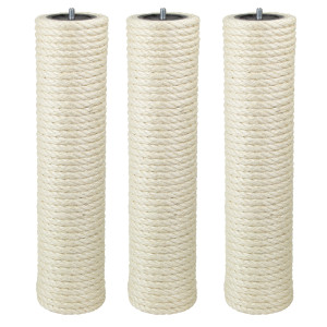 9 cm PREMIUM-Endstamm mit Stehbolzen (Natur), ca. 9 cm Durchmesser*, Sisalseildicke: 6-12 mm, Sisalfarbe: Natur, Stammlänge: 10-90 cm, Made in Germany!