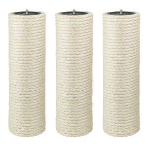 12 cm PREMIUM-Endstamm mit Stehbolzen (Natur), ca. 12 cm Durchmesser*, Sisalseildicke: 6-12 mm, Sisalfarbe: Natur, Stammlänge: 10-100 cm