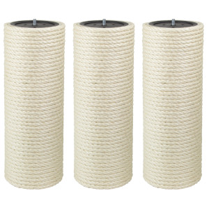 15 cm PREMIUM-Endstamm mit Stehbolzen (Natur), ca. 15 cm Durchmesser*, Sisalseildicke: 6-12 mm, Sisalfarbe: Natur, Stammlänge: 12-119 cm