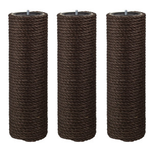 12 cm PREMIUM-Endstamm mit Stehbolzen (Braun), ca. 12 cm Durchmesser*, Sisalseildicke: 6-12 mm, Sisalfarbe: Braun, Stammlänge: 10-100 cm