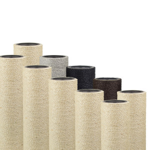 11 cm Sisalstamm für Kratzbäume, 11 cm Durchmesser inkl. Sisalseil, Sisalseildicke: 6 mm, Sisalfarben: Natur, Sandgrau, Schwarz oder Braun