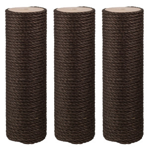 14 cm Premium-Vollholz-Sisalstamm (Holzkern 12 cm) (Braun), ca. 14 cm Durchmesser* (bei 10 mm Sisalseil), Sisalseildicke: 6-16 mm, Sisalfarbe: Braun