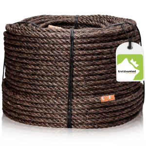 Premium-Sisalseil Braun 6-16 mm für Kratzbäume, Länge wählbar, Sisal 6 mm: 3 Litzen, Sisal 8-16 mm: 4 Litzen, Farbe: Braun