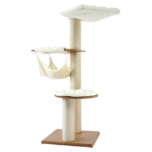 Premium-Kratzbaum Balu 145 cm, Höhe: 145 cm, Platten: Birke oder Buche (18/30 mm Dicke), Holzoberfläche: naturbelassen, lackiert oder geölt