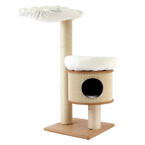Premium-Kratzbaum Niels 110 cm, Höhe: 110 cm, Platten: Birke oder Buche (18/30 mm Dicke), Holzoberfläche: naturbelassen, lackiert oder geölt