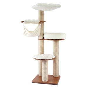 Premium-Kratzbaum Felix 170 cm, Höhe: 170 cm, Platten: Birke oder Buche (18/30 mm Dicke), Holzoberfläche: naturbelassen, lackiert oder geölt