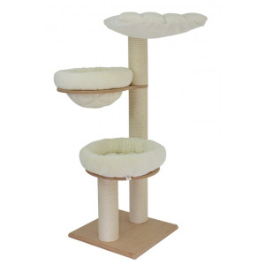 Premium-Kratzbaum Elias 145 cm, Höhe: 145 cm, Platten: Birke oder Buche (18/30 mm Dicke), Holzoberfläche: naturbelassen, lackiert oder geölt