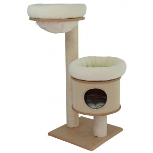 Premium-Kratzbaum Noah 115 cm, Höhe: 115 cm, Platten: Birke oder Buche (18/30 mm Dicke), Holzoberfläche: naturbelassen, lackiert oder geölt