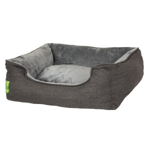 Kuschelbettchen eckig, Kuschelbettchen zu Kuscheln und Schlafen, herausnehmbares Kissen (kann gedreht werden), Maße: ca. L 60 x B 55 x H 20 cm