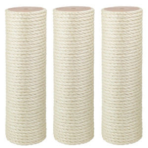 10 cm Premium-Vollholz-Sisalstamm (Holzkern 8 cm) (Natur), ca. 10 cm Durchmesser* (bei 10 mm Sisalseil), Sisalseildicke: 6-16 mm, Sisalfarbe: Natur