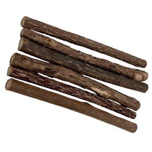 Katzenspielzeug Matatabi-Sticks, langlebig und perfekt für mehrere Spielsitzungen, 100% unbehandelter Matatabi, ohne Chemikalien, 6 Stück je Packung
