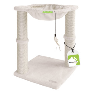 Kratzbaum Pico S, Perfekt für kleine Räume – Nur 50 cm hoch mit einer 40x40 cm Grundfläche