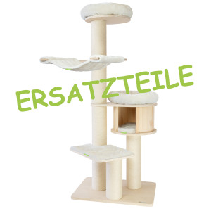 Ersatzteile für Woody XL mit Höhle, Holzelemente für eine besonders lange Lebensdauer, 15 cm dicke Sisalstämme – perfekt für ausgiebige Krallenpflege