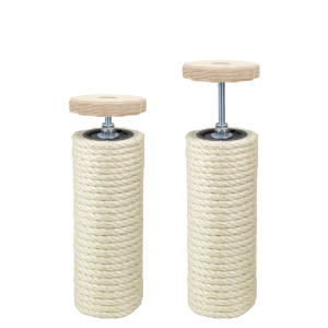 9 cm Premium-Deckenspanner (Natur) für Kratzbäume, ca. 9 cm Durchmesser*, Spannbereich: 35-90 cm, Sisalseildicke: 6-12 mm, Sisalfarbe: Natur