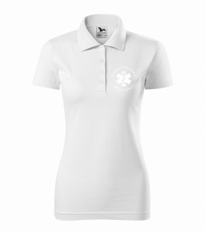 Koszulka Polo Damska Rejestratorka Medyczna 180g - Single J. Biała 2XL