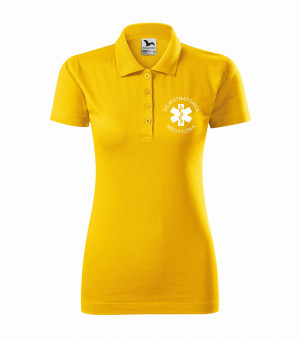 Koszulka Polo Damska Rejestratorka Medyczna 180g - Single J. Żółta 2XL