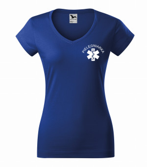 Koszulka Pielęgniarka V-neck Chabrowa L | Malfini